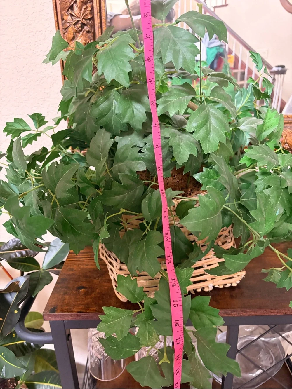 Artificial Ivy Basket - Green Faux Hanging Plant